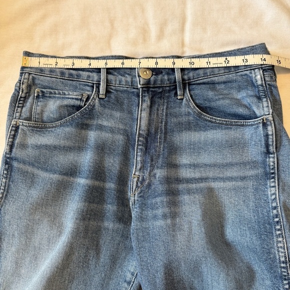 3x1 NYC 28 Straight Leg Medium Wash Raw Hem JEANS Ankle Classic Mom Y2K - Picture 4 of 8
